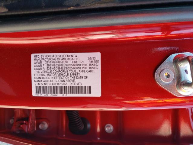 Photo 12 VIN: 5FNYG1H60PB015865 - HONDA PILOT TRAI 