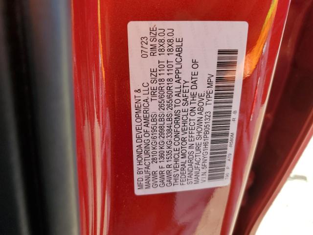 Photo 12 VIN: 5FNYG1H61PB051323 - HONDA PILOT 