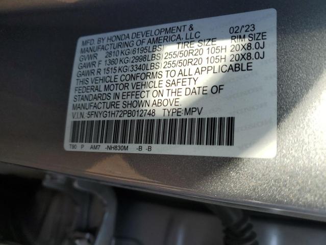 Photo 12 VIN: 5FNYG1H72PB012748 - HONDA PILOT 