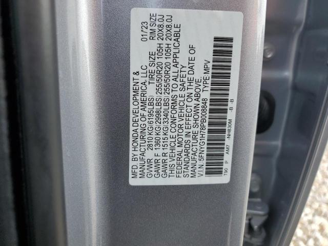 Photo 12 VIN: 5FNYG1H78PB008848 - HONDA PILOT 