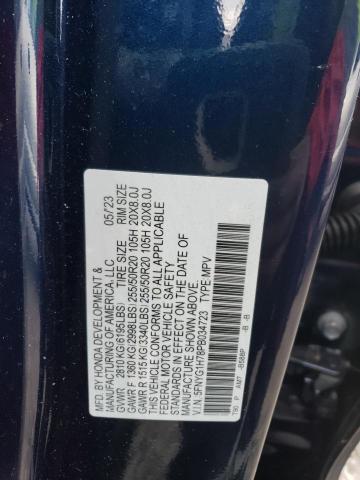 Photo 11 VIN: 5FNYG1H78PB034723 - HONDA PILOT 