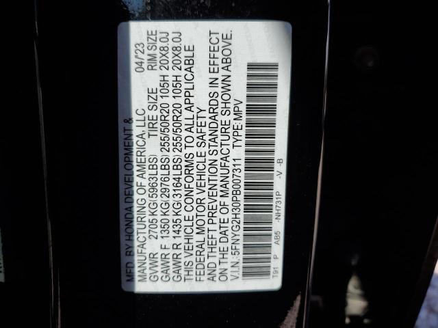 Photo 12 VIN: 5FNYG2H30PB007311 - HONDA PILOT 