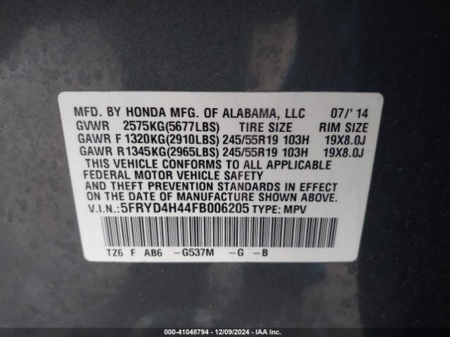 Photo 8 VIN: 5FPYD4H44FB006205 - ACURA MDX 