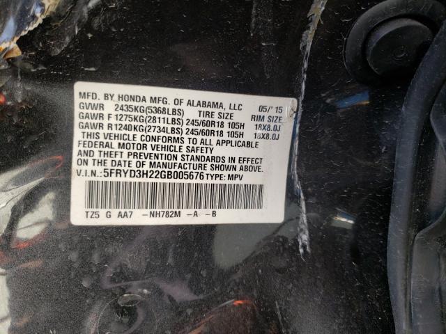 Photo 9 VIN: 5FRYD3H22GB005676 - ACURA MDX 