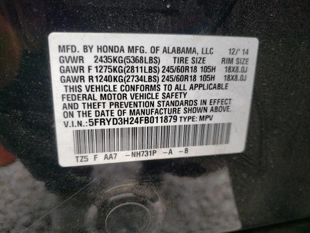 Photo 9 VIN: 5FRYD3H24FB011879 - ACURA MDX 