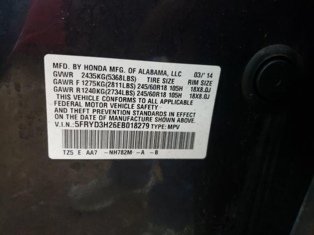 Photo 9 VIN: 5FRYD3H26EB018279 - ACURA MDX 