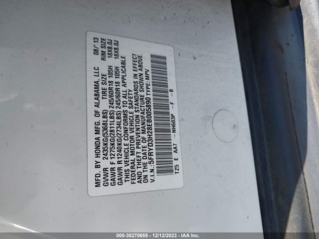 Photo 8 VIN: 5FRYD3H28EB005890 - ACURA MDX 