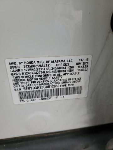 Photo 13 VIN: 5FRYD3H28GB012860 - ACURA MDX 