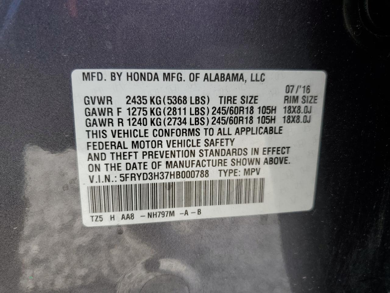 Photo 12 VIN: 5FRYD3H37HB000788 - ACURA MDX 