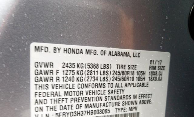 Photo 9 VIN: 5FRYD3H37HB008065 - ACURA MDX 