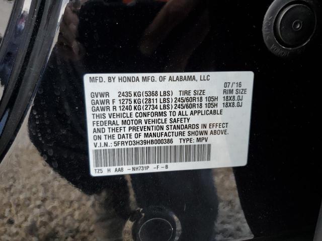 Photo 12 VIN: 5FRYD3H39HB000386 - ACURA MDX 