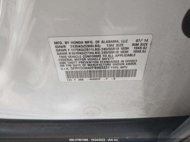 Photo 8 VIN: 5FRYD3H42FB003331 - ACURA MDX 