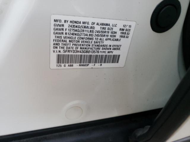 Photo 9 VIN: 5FRYD3H43GB013576 - ACURA MDX TECHNO 