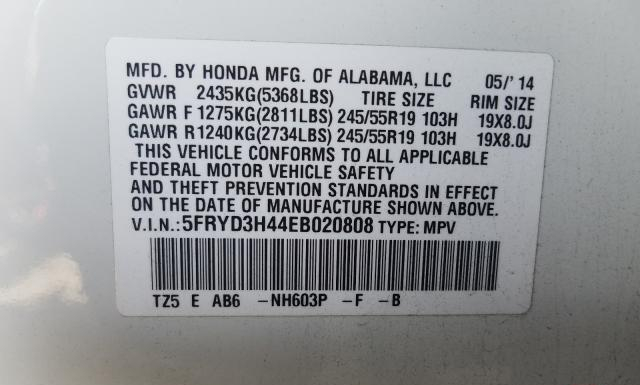 Photo 9 VIN: 5FRYD3H44EB020808 - ACURA MDX 