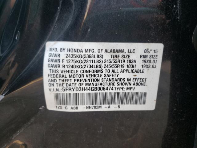 Photo 9 VIN: 5FRYD3H44GB006474 - ACURA MDX TECHNO 