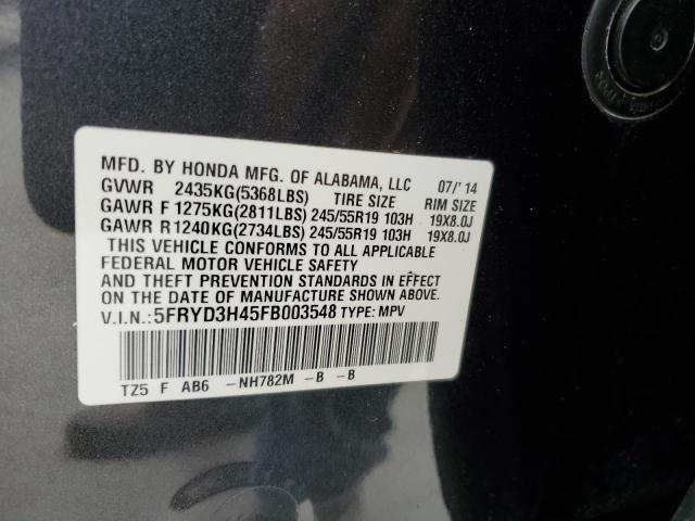 Photo 12 VIN: 5FRYD3H45FB003548 - ACURA MDX 