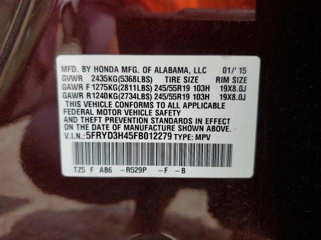 Photo 12 VIN: 5FRYD3H45FB012279 - ACURA MDX TECHNO 