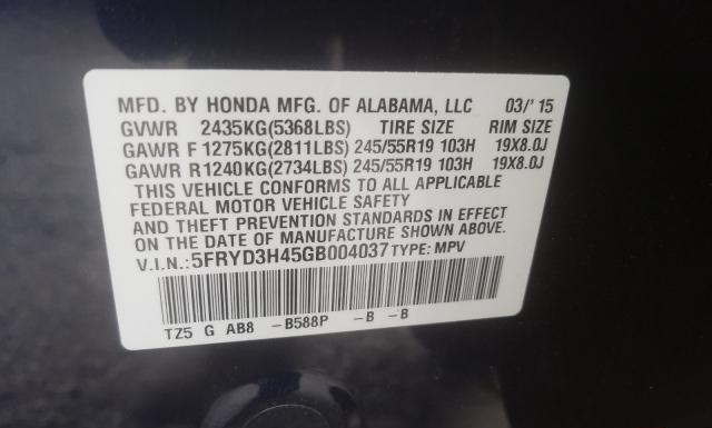 Photo 9 VIN: 5FRYD3H45GB004037 - ACURA MDX 