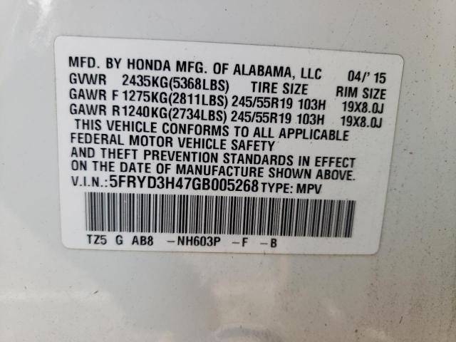 Photo 9 VIN: 5FRYD3H47GB005268 - ACURA MDX TECHNO 