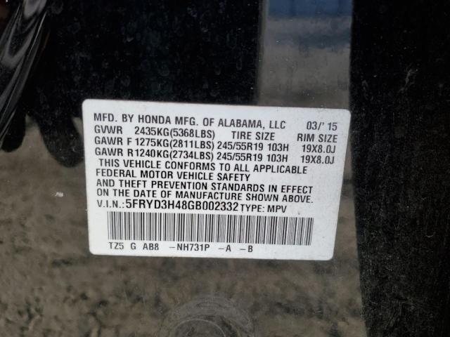 Photo 11 VIN: 5FRYD3H48GB002332 - ACURA MDX TECHNO 