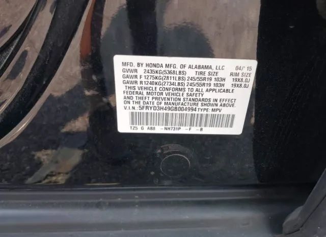 Photo 8 VIN: 5FRYD3H49GB004994 - ACURA MDX 