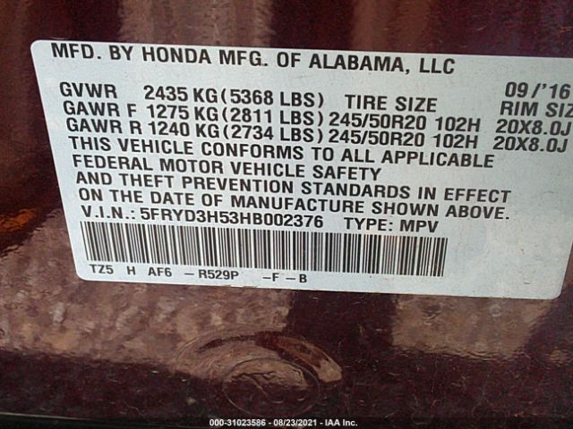 Photo 8 VIN: 5FRYD3H53HB002376 - ACURA MDX 