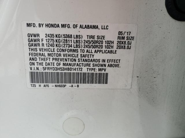 Photo 12 VIN: 5FRYD3H53HB014172 - ACURA MDX TECHNO 