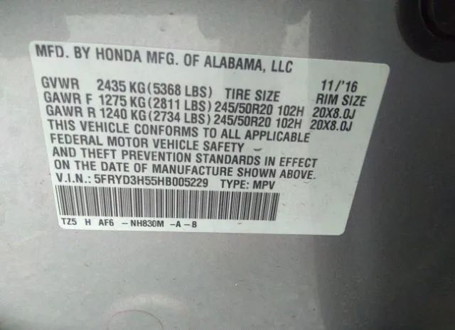 Photo 8 VIN: 5FRYD3H55HB005229 - ACURA MDX 