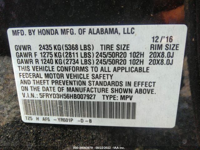 Photo 8 VIN: 5FRYD3H56HB007927 - ACURA MDX 