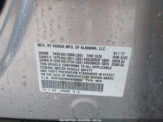 Photo 8 VIN: 5FRYD3H56HB008950 - ACURA MDX 