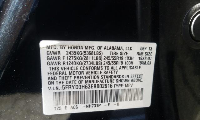 Photo 9 VIN: 5FRYD3H63EB002916 - ACURA MDX 