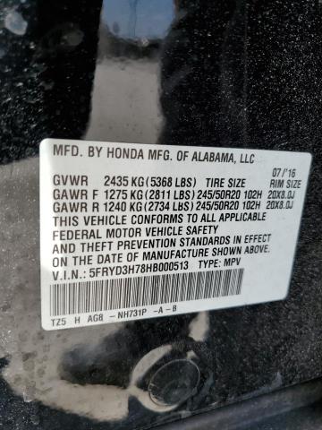 Photo 12 VIN: 5FRYD3H78HB000513 - ACURA MDX 