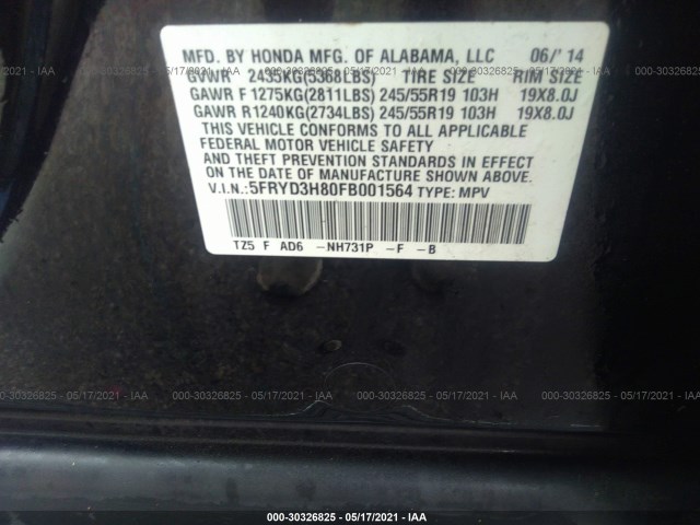 Photo 8 VIN: 5FRYD3H80FB001564 - ACURA MDX 