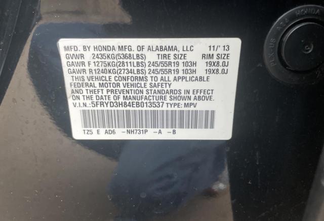 Photo 9 VIN: 5FRYD3H84EB013537 - ACURA MDX 