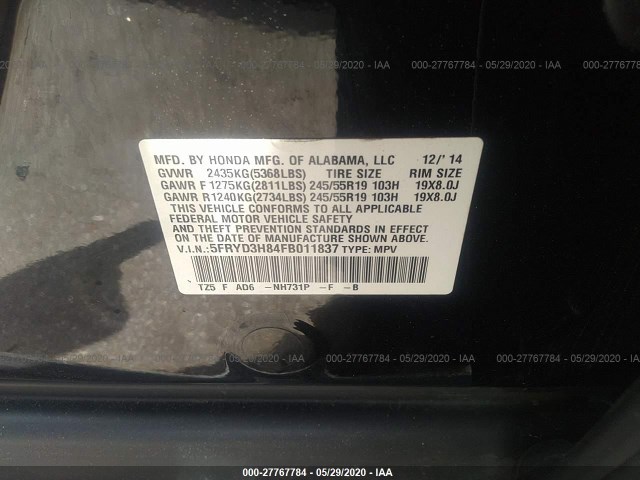 Photo 8 VIN: 5FRYD3H84FB011837 - ACURA MDX 