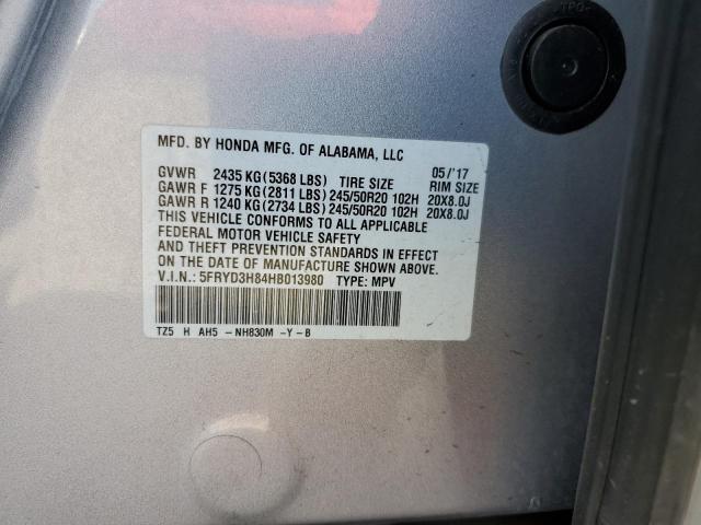 Photo 12 VIN: 5FRYD3H84HB013980 - ACURA MDX ADVANC 