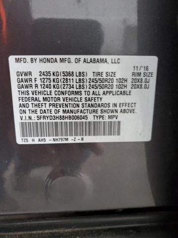 Photo 12 VIN: 5FRYD3H88HB006045 - ACURA MDX 