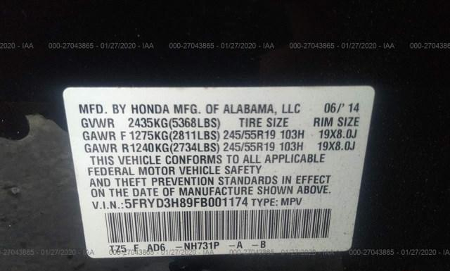 Photo 8 VIN: 5FRYD3H89FB001174 - ACURA MDX 