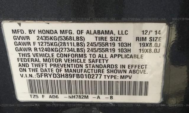 Photo 8 VIN: 5FRYD3H89FB010277 - ACURA MDX 