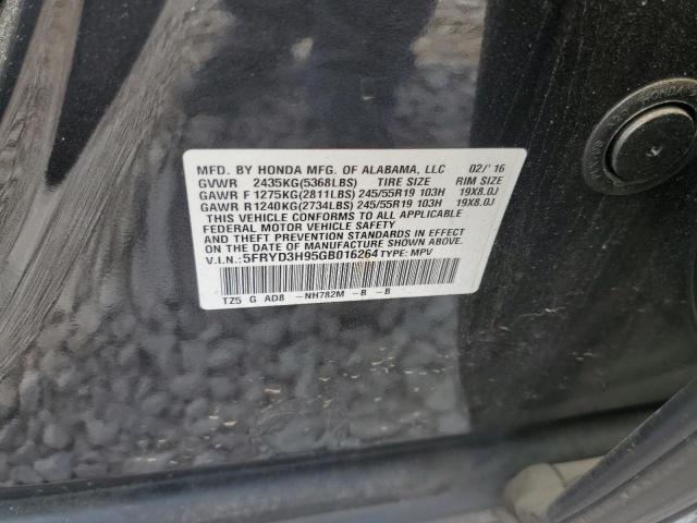 Photo 12 VIN: 5FRYD3H95GB016264 - ACURA MDX 