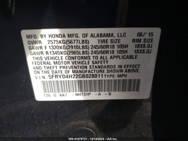 Photo 8 VIN: 5FRYD4H22GB028011 - ACURA MDX 