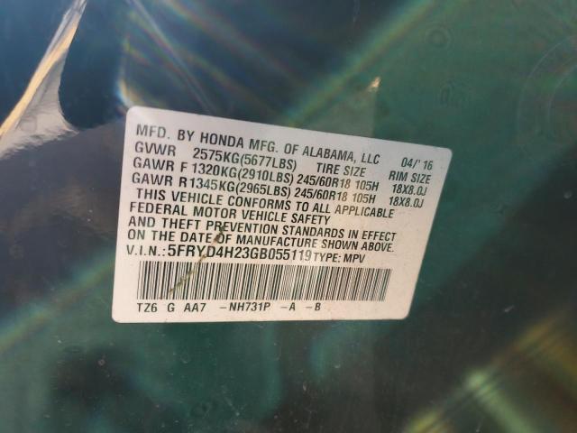 Photo 11 VIN: 5FRYD4H23GB055119 - ACURA MDX 