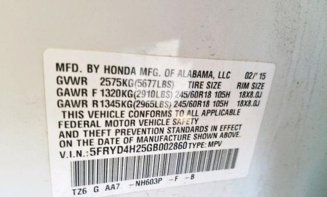 Photo 9 VIN: 5FRYD4H25GB002860 - ACURA MDX 