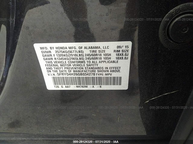 Photo 8 VIN: 5FRYD4H26GB034278 - ACURA MDX 