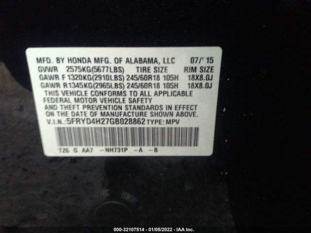 Photo 8 VIN: 5FRYD4H27GB028862 - ACURA MDX 