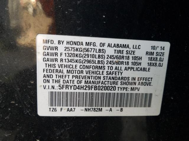 Photo 9 VIN: 5FRYD4H29FB020020 - ACURA MDX 