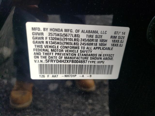 Photo 9 VIN: 5FRYD4H2XFB004697 - ACURA MDX 