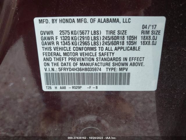 Photo 8 VIN: 5FRYD4H36HB035974 - ACURA MDX 