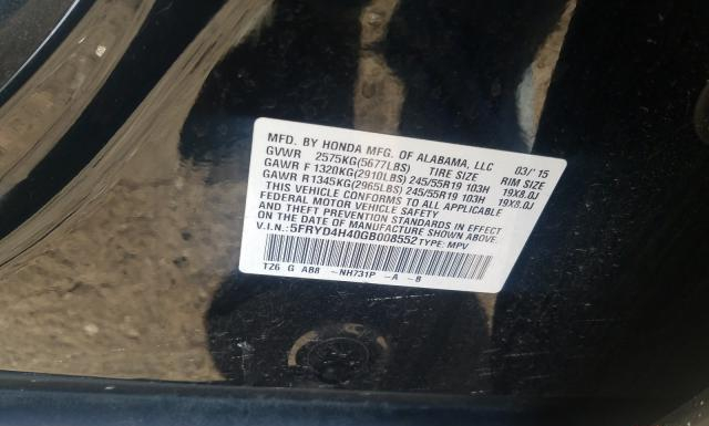 Photo 9 VIN: 5FRYD4H40GB008552 - ACURA MDX 