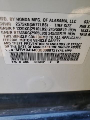 Photo 12 VIN: 5FRYD4H40GB008812 - ACURA MDX 